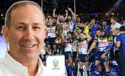 Dr Cliff Mallett and the North Queensland Cowboys. Dr Cliff Mallett and the North Queensland Cowboys.